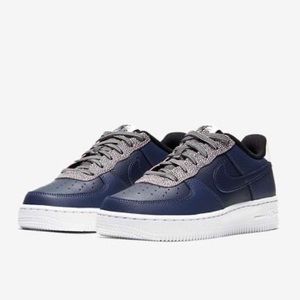 EUC Youth Size 6.5Y Nike Air Force 1 LV8 GS Sneakers Pebble Prints Midnight Navy